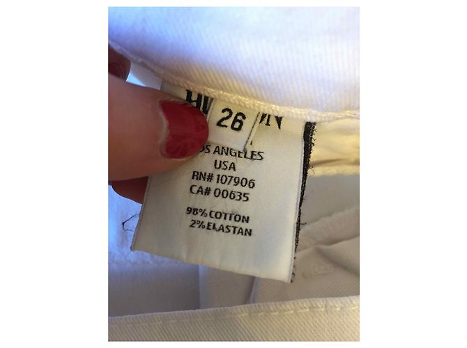 HUDSON Jeans T.FR 36 Cotone Bianco - vista 5