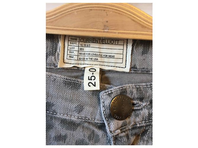 CURRENT ELLIOTT Jeans T.FR 36 Cotone Grigio - vista 3