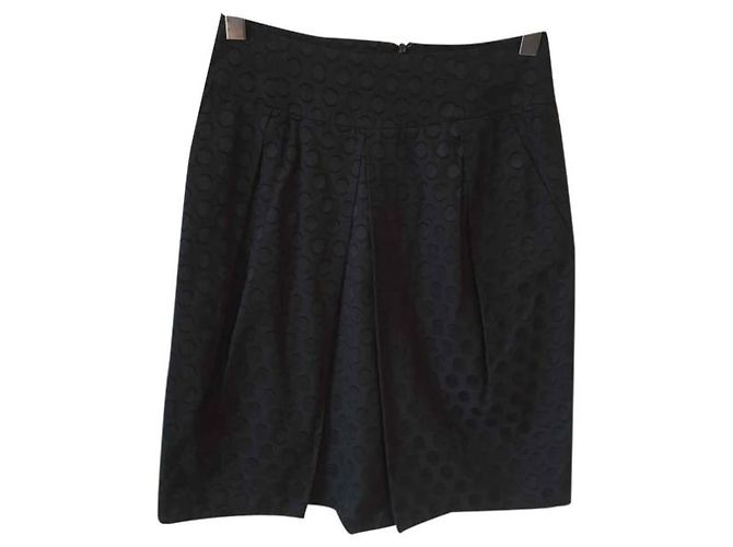 FALDA VALENTINO GARAVANI T.FR 40 Algodón Azul marino - vista 4