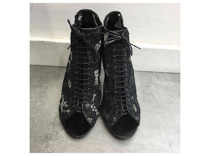 GIVENCHY Stivaletti T.EU 38 Tessuto Nero - vista 3