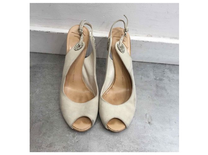 GIUSEPPE ZANOTTI Tacchi T.EU 38 Camoscio Beige - vista 2