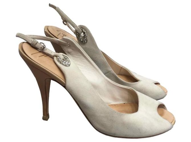 GIUSEPPE ZANOTTI Tacchi T.EU 38 Camoscio Beige - vista 5