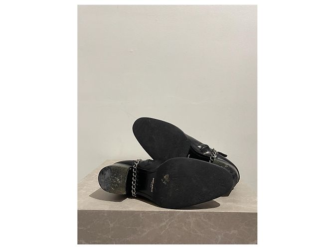 SAINT LAURENT Stivaletti T.EU 36.5 Pelle Nero - vista 3
