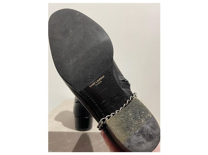 SAINT LAURENT Stivaletti T.EU 36.5 Pelle Nero - vista 6