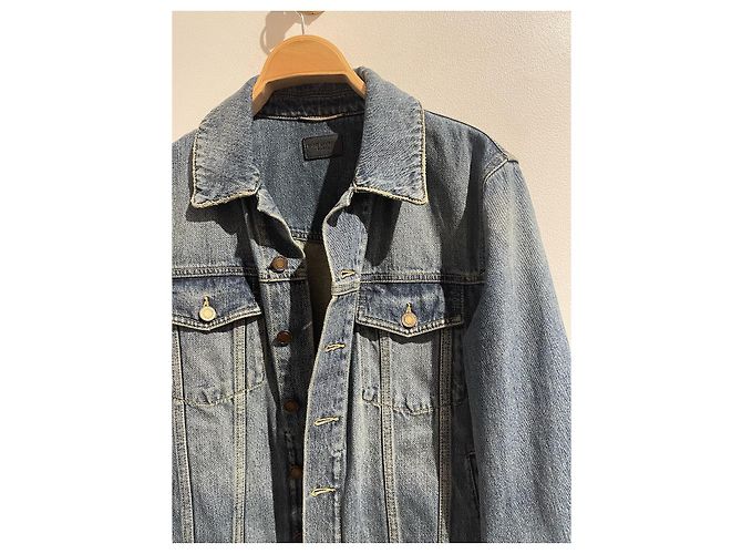 Chaqueta SAINT LAURENT T.International M Algodón Azul - vista 2