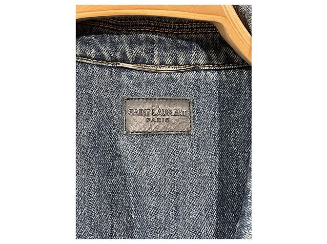 Chaqueta SAINT LAURENT T.International M Algodón Azul - vista 4