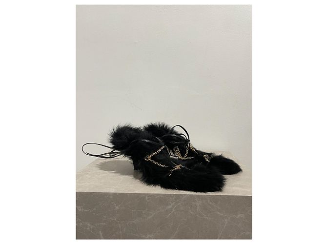 Sandali KHAITE T.EU 37.5 in Pelliccia Nero - vista 2