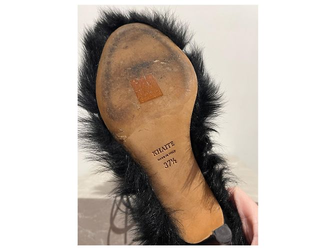Sandali KHAITE T.EU 37.5 in Pelliccia Nero - vista 6