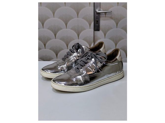 Hermès Trail Sneaker Silber Leder - Ansicht 3