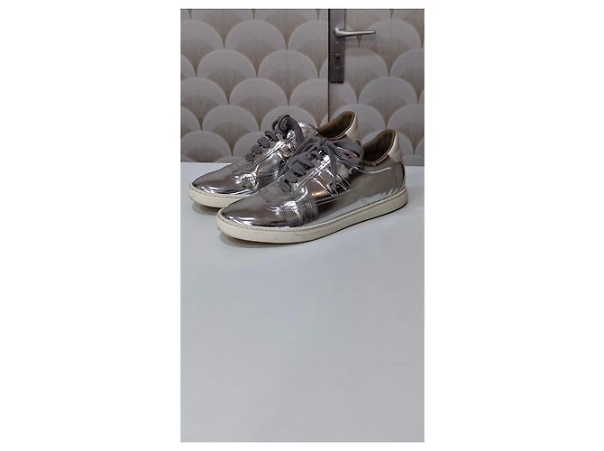 Hermès Trail Sneaker Silber Leder - Ansicht 9