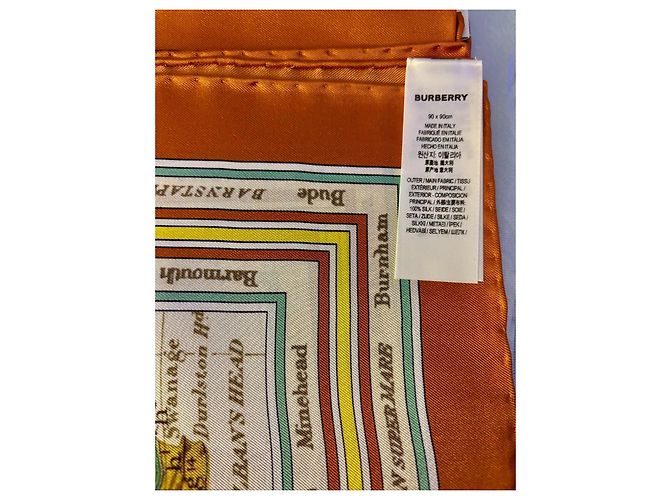 Sciarpa di seta Burberry 90x90cm Multicolore - vista 5