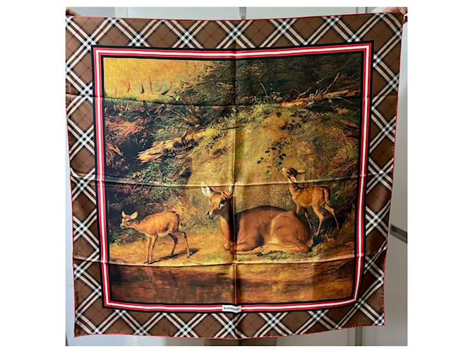 Foulard en soie Burberry Bambi 90cm Multicolore - vue 2