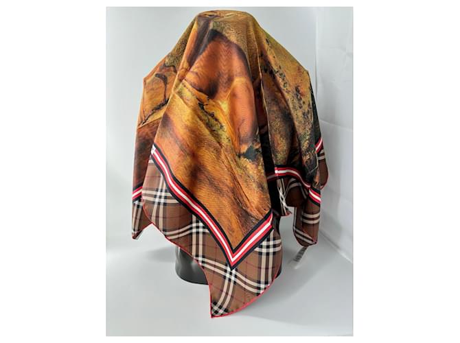 Foulard en soie Burberry Bambi 90cm Multicolore - vue 3