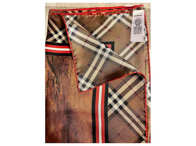 Foulard en soie Burberry Bambi 90cm Multicolore - vue 6