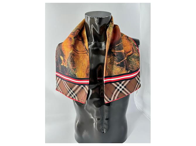 Foulard en soie Burberry Bambi 90cm Multicolore - vue 8