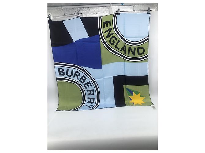 Sciarpa di seta Burberry monogramma 90x90cm Multicolore - vista 13