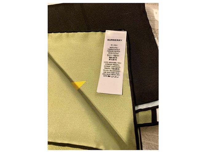 Sciarpa di seta Burberry monogramma 90x90cm Multicolore - vista 7