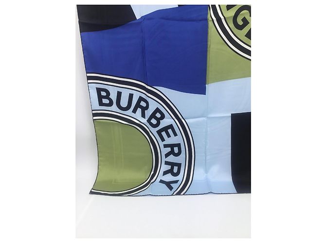 Sciarpa di seta Burberry monogramma 90x90cm Multicolore - vista 9