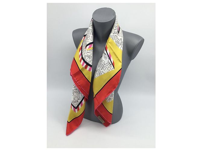 Sciarpa di seta Burberry 90cm x 90cm Multicolore - vista 10
