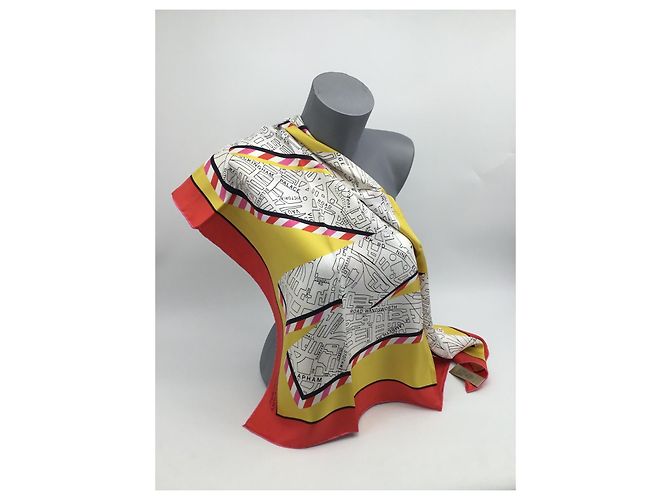 Sciarpa di seta Burberry 90cm x 90cm Multicolore - vista 11