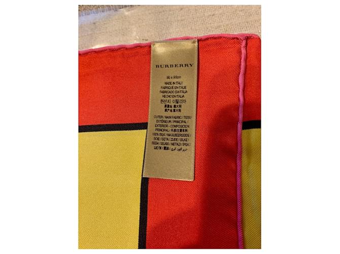 Sciarpa di seta Burberry 90cm x 90cm Multicolore - vista 2