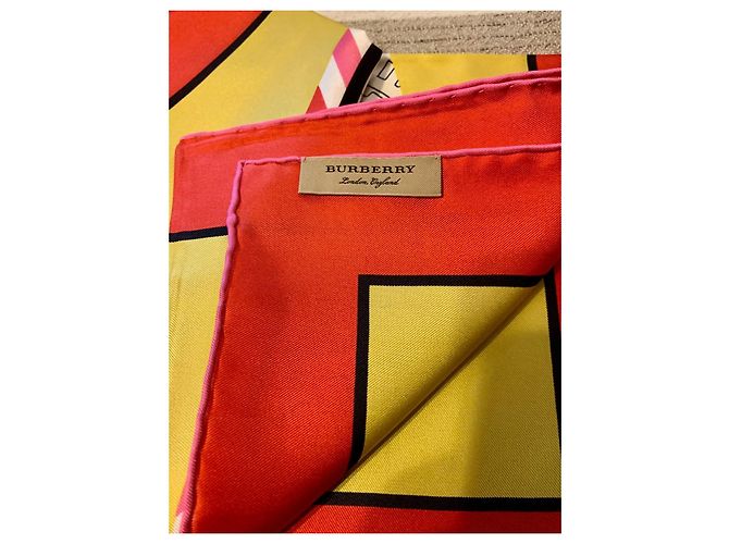 Sciarpa di seta Burberry 90cm x 90cm Multicolore - vista 3