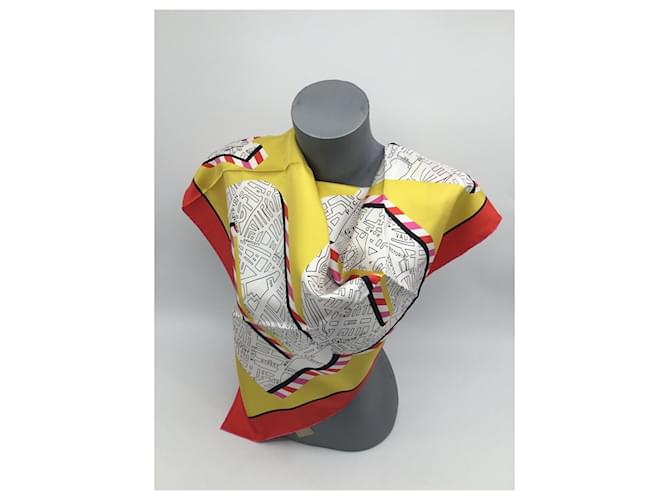 Sciarpa di seta Burberry 90cm x 90cm Multicolore - vista 9