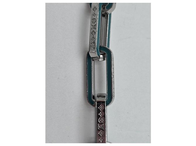 Bracciale Louis Vuitton Monogram Links Chain Azzurro Blu - vista 4