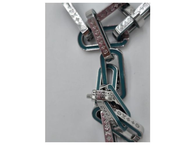 Bracciale Louis Vuitton Monogram Links Chain Azzurro Blu - vista 5