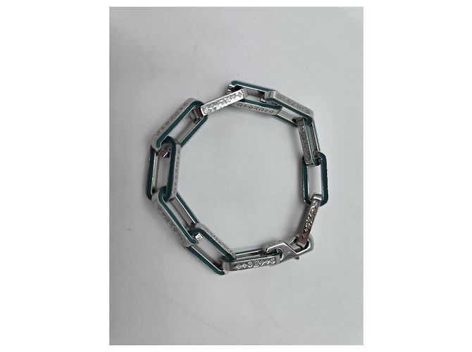 Bracciale Louis Vuitton Monogram Links Chain Azzurro Blu - vista 8
