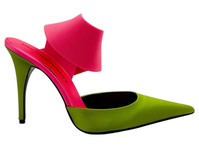 Bruno Frisoni N Roll Pumps Acid Grün / Knallpink - Ansicht 2