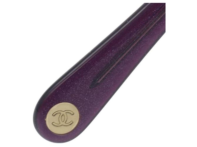 Chanel Sonnenbrille mit lila getöntem Gold CC-Logo Golden - Ansicht 6