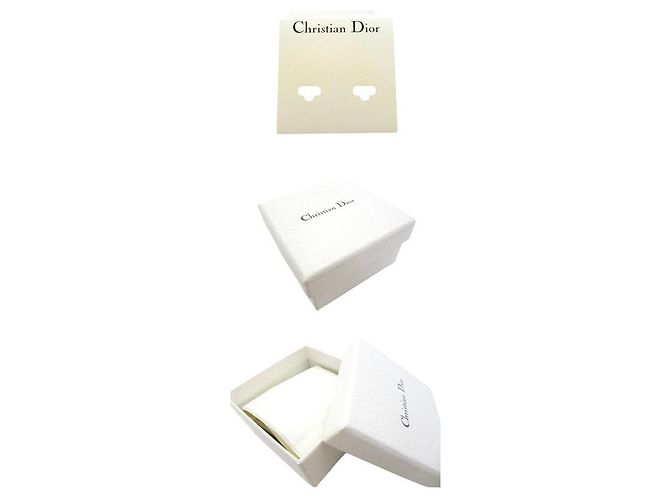 Orecchini a cerchio in argento con logo Christian Dior in strass - vista 10