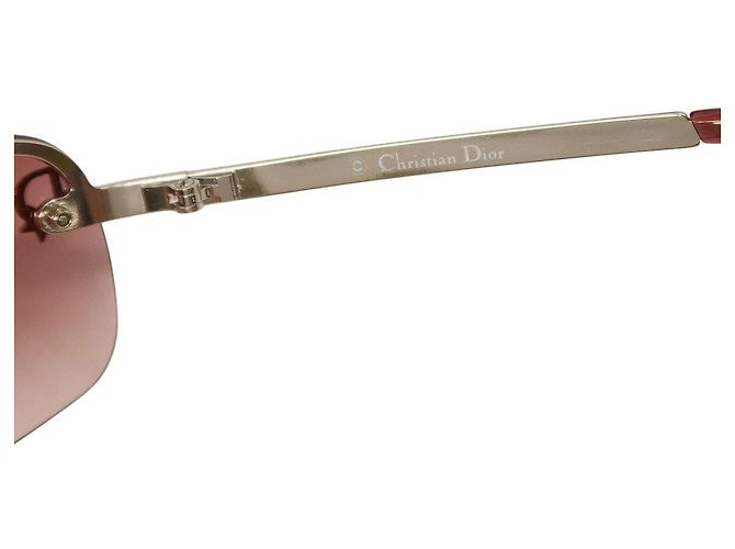 Gafas de sol ADIORABLE Christian Dior Silver Rose Red Pink Rimless Plata Rosa Roja - vista 5