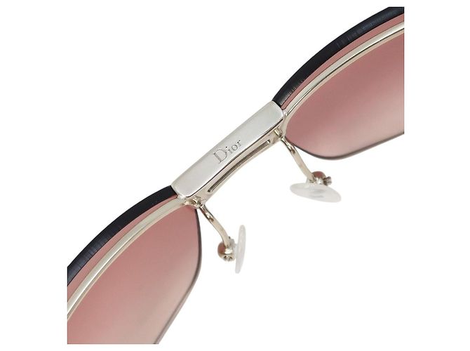 Gafas de sol ADIORABLE Christian Dior Silver Rose Red Pink Rimless Plata Rosa Roja - vista 8