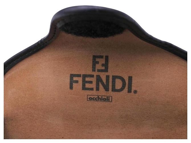 Fendi schwarze goldene Sonnenbrille mit blau getöntem Logo FS 262 - Ansicht 10