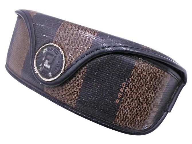 Fendi schwarze goldene Sonnenbrille mit blau getöntem Logo FS 262 - Ansicht 8