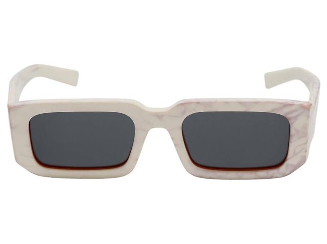Gafas de sol rectangulares Prada White Orange Logo PR06YS 17M5S0 Blanco Naranja - vista 2