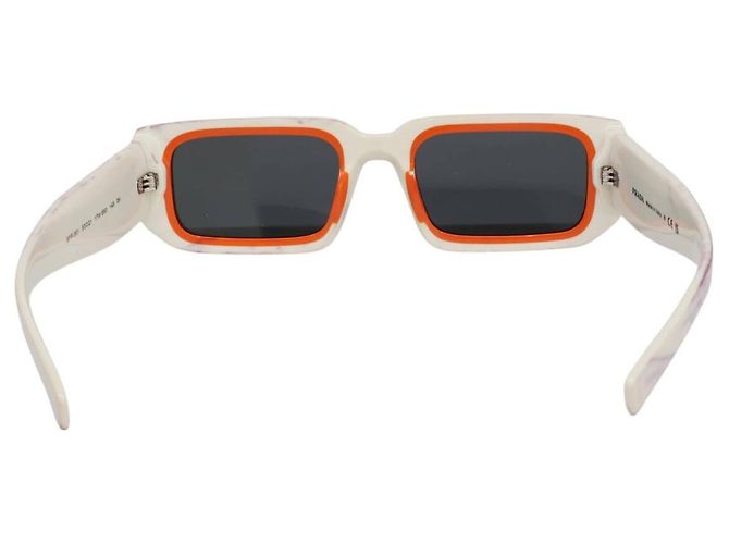 Gafas de sol rectangulares Prada White Orange Logo PR06YS 17M5S0 Blanco Naranja - vista 4