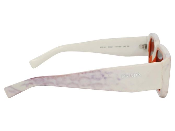 Gafas de sol rectangulares Prada White Orange Logo PR06YS 17M5S0 Blanco Naranja - vista 5