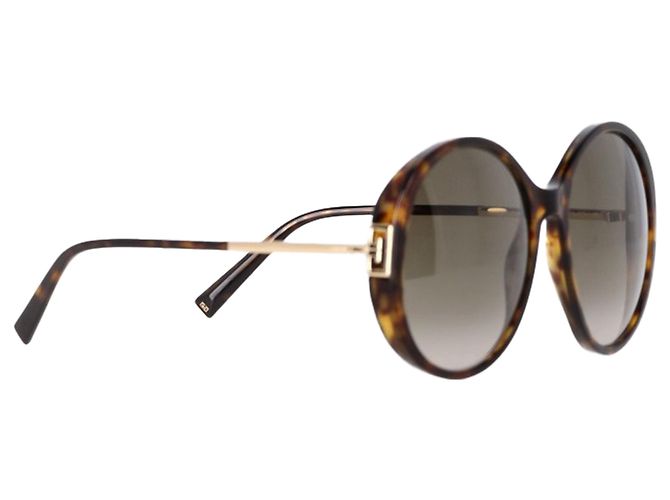 Occhiali da sole rotondi oversize Givenchy in acetato marrone - vista 2