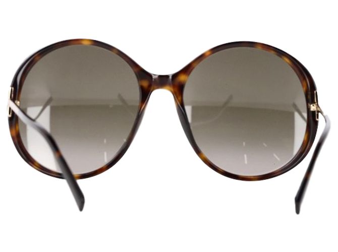 Occhiali da sole rotondi oversize Givenchy in acetato marrone - vista 3