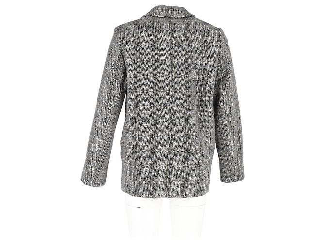 Blazer Charly Herringbone en Lana Gris de Isabel Marant Étoile - vista 6