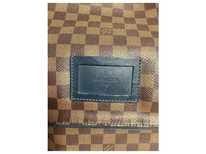Sac à épaule Louis Vuitton Damier Ebene Sprinter GM en toile enduite marron - vue 11