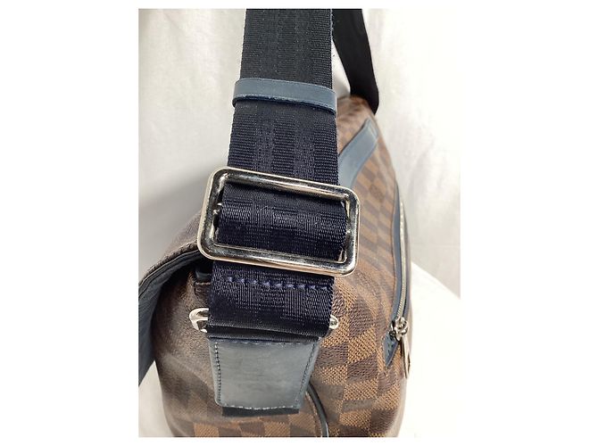 Sac à épaule Louis Vuitton Damier Ebene Sprinter GM en toile enduite marron - vue 12