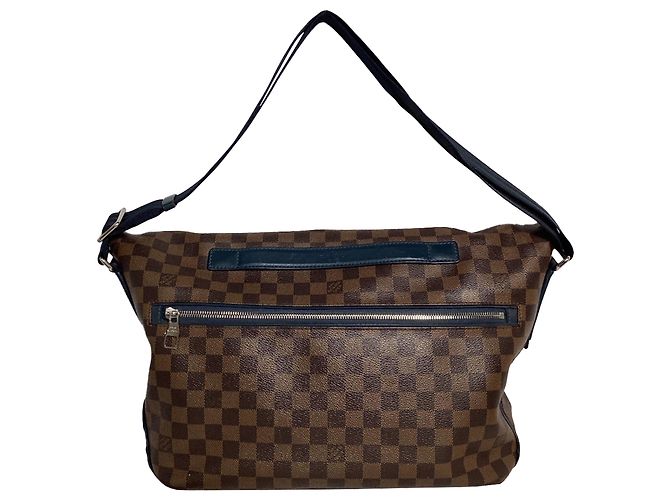 Sac à épaule Louis Vuitton Damier Ebene Sprinter GM en toile enduite marron - vue 2
