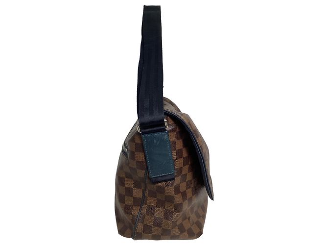 Sac à épaule Louis Vuitton Damier Ebene Sprinter GM en toile enduite marron - vue 3