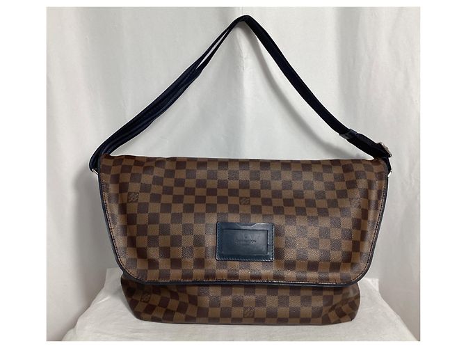 Sac à épaule Louis Vuitton Damier Ebene Sprinter GM en toile enduite marron - vue 8