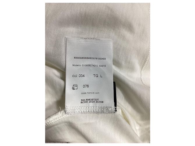 Camiseta Moncler Aligator de cuello redondo en algodón blanco - vista 12
