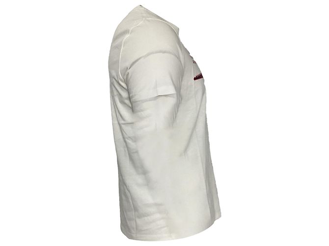 Camiseta Moncler Aligator de cuello redondo en algodón blanco - vista 3